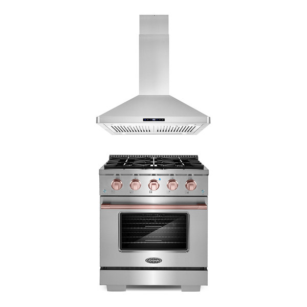 Cosmo 3 Piece Kitchen Appliance Package with 30'' Gas Freestanding